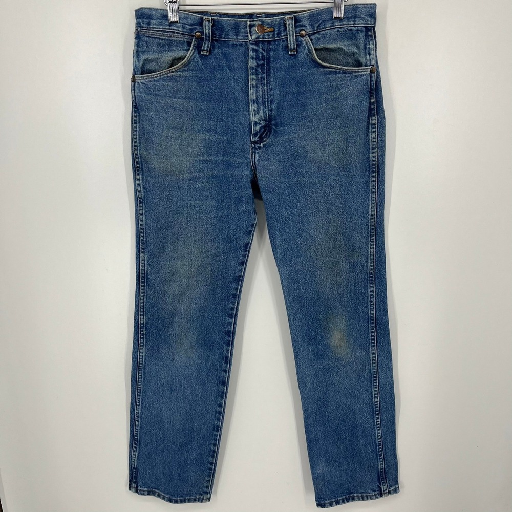 Wrangler Cowboy Cut Slim Fit Blue Denim Jeans 936GBK Mens 33x32